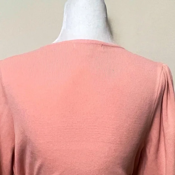 MISSGUIDED new Pink True Wrap Around Straps Crop Balloon Sleeves Knit Top 10/12 - Picture 13 of 16